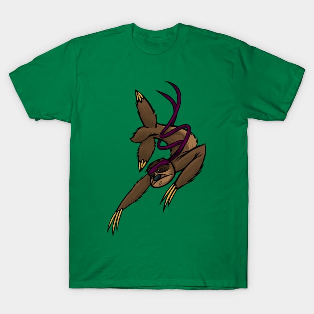 Ninja Sloth T-Shirt by ArtisticDyslexia